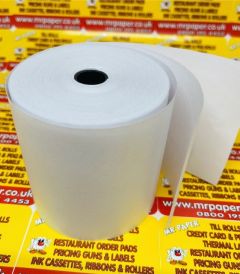 2 Ply 76mm Non Thermal Kitchen Printer Paper Till Roll White / White