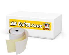 2 Ply 76mm Non Thermal Kitchen Printer Paper Till Roll White / Yellow