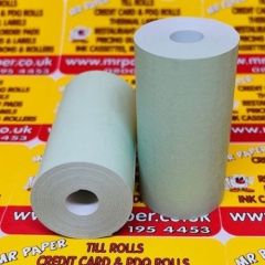57mm x 30mm Thermal Credit Card Machine Receipt Paper PDQ Rolls Till Rolls Green