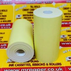 57mm x 30mm Thermal PDQ Receipt Paper Card Machine Till Rolls Yellow