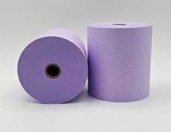 Drystream Laundry Rolls Dry Cleaning Rolls Wet Strength Receipt Rolls Purple Mauve Lilac 76mm x 76mm
