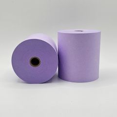 Drystream Laundry Rolls Dry Cleaning Rolls Wet Strength Receipt Rolls Purple Mauve Lilac 76mm x 76mm