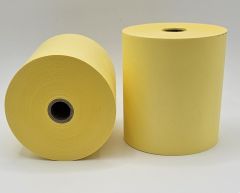 Drystream Laundry Rolls Dry Cleaning Rolls Wet Strength Receipt Rolls Yellow 76mm x 76mm