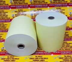 80mm x 80mm Thermal Receipt Printer Paper Till Rolls Yellow