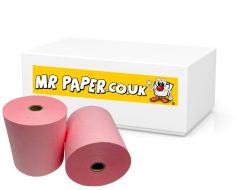 Drystream Laundry Rolls Dry Cleaning Rolls Wet Strength Receipt Rolls Pink 76mm x 76mm