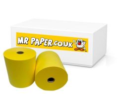 Drystream Laundry Rolls Dry Cleaning Rolls Wet Strength Receipt Rolls Yellow 76mm x 76mm