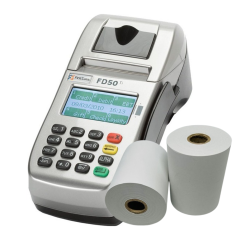 First Data FD50/50Ti Credit Card Machine PDQ Rolls Thermal Receipt Paper Till Rolls