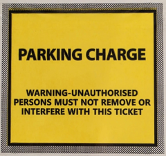 Penalty Parking Charge Notice Fine Adhesive Sticky Plastic Wallet 2027 Regulations Compliant