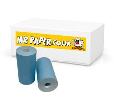 57mm x 30mm Thermal Credit Card Machine Receipt Paper PDQ Rolls Till Rolls Blue