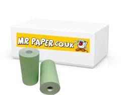 57mm x 30mm Thermal Credit Card Machine Receipt Paper PDQ Rolls Till Rolls Green