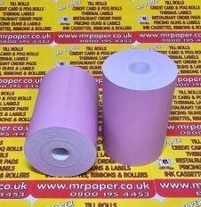57mm x 40mm Thermal Receipt Paper Till Rolls Pink